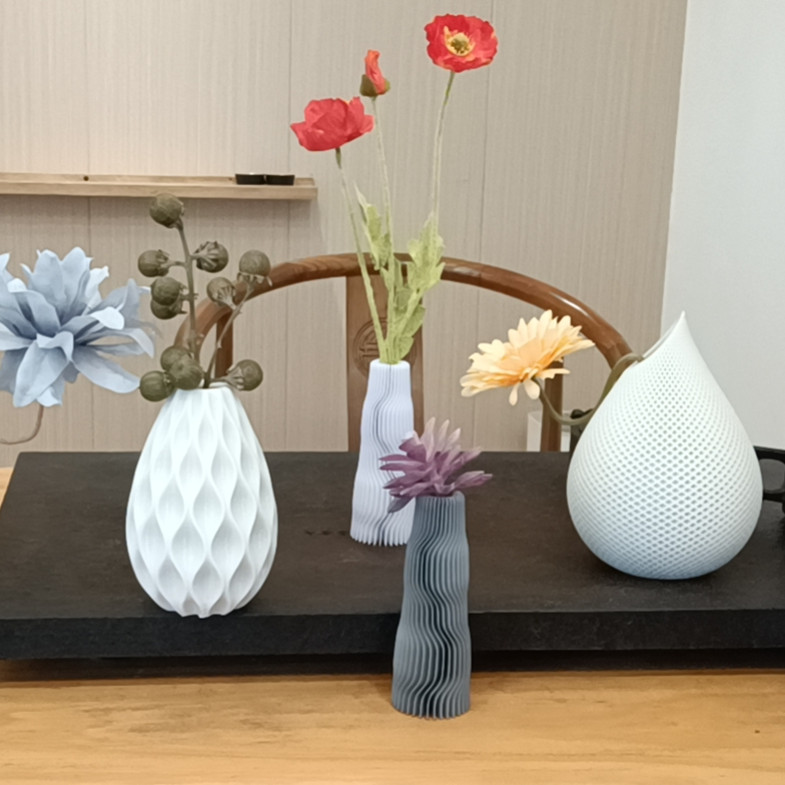 Elegant Nordic wooden tabletop vase sets simplicity wooden luxury vases for home decor