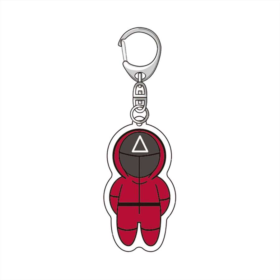 Squid Game Keychain Pendant Acrylic Perfect Gift Mini Doll Figure Key Ring