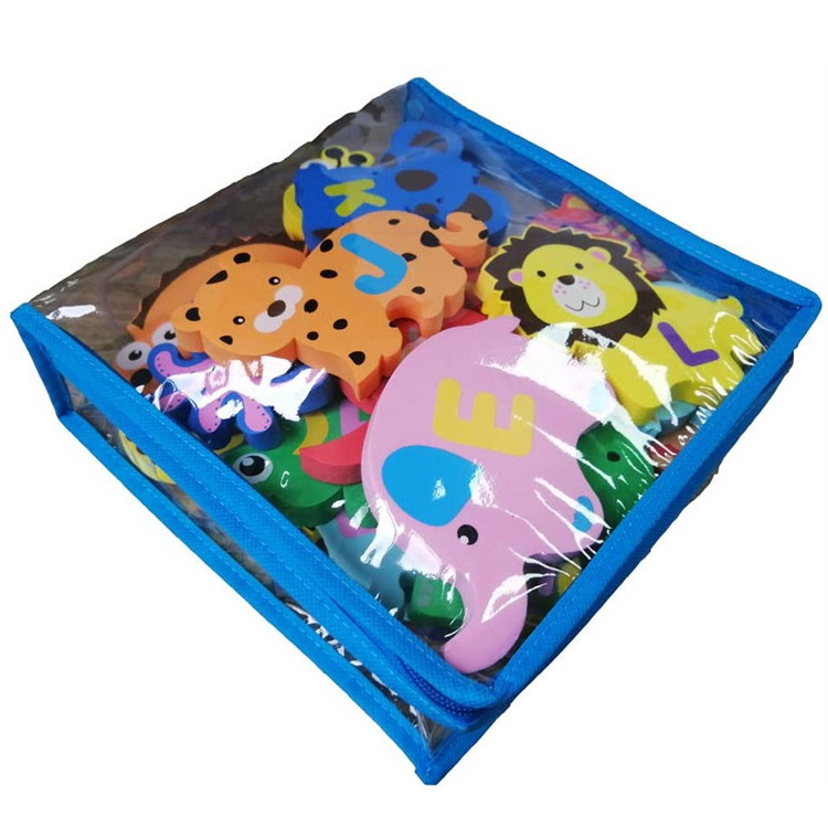 Non Toxic Early Learning Bathtub Toy Foam Geometric Shapes Puzzles Animals