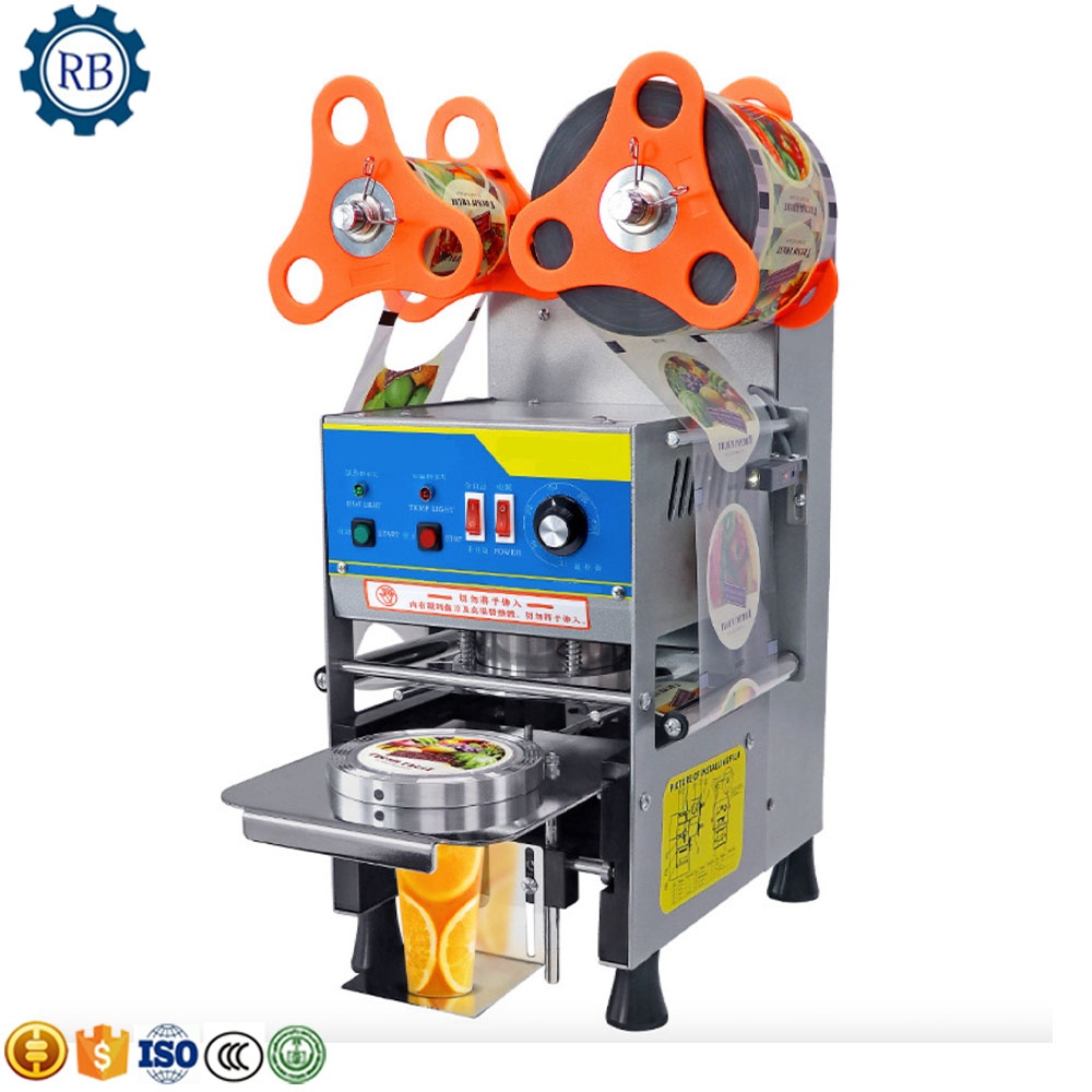 Factory Directly Supply drinks cup sealer machine Milk Bubble Tea Yogurt Plastic Paper Cup Sealing Machine Automatic Cup Sealer