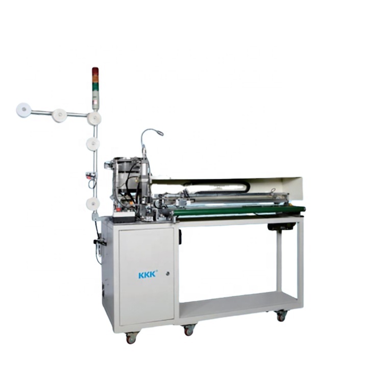 KKK new automatic fancy slider mounting and nylon zipper waterproof zipper cutting machines luggage/bag cutting machine