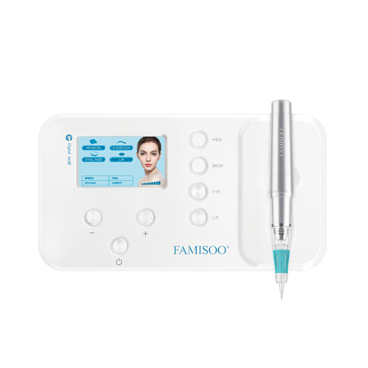 FAMISOO мировая известная тату-машинка для бровей, машинка для перманентного макияжа, набор для тренировок Pmu