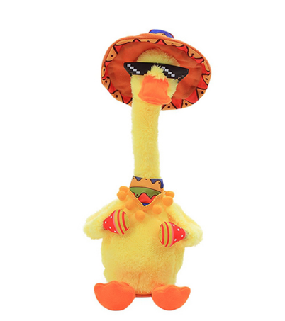 mexico style hawaii singing Re-Reading Duck Internet-Famous Toys Sand Carving Singing Plush Electric Doll Tongue-Learning Duck