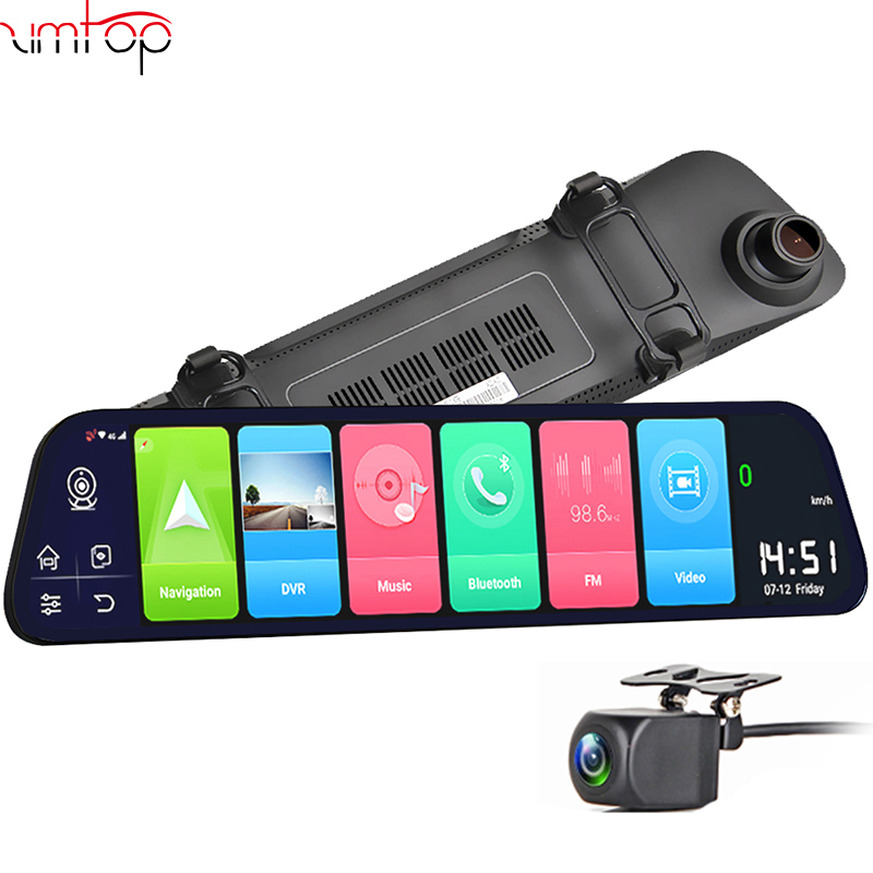 Zimtop 12 дюймов 4G android 8,1 камера ADAS умное GPS зеркало заднего вида