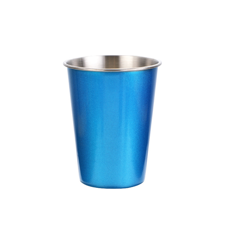 Custom Logo Stainless Steel Cup Stackable Stainless Steel Pint Cup 350ml Water Tumbler