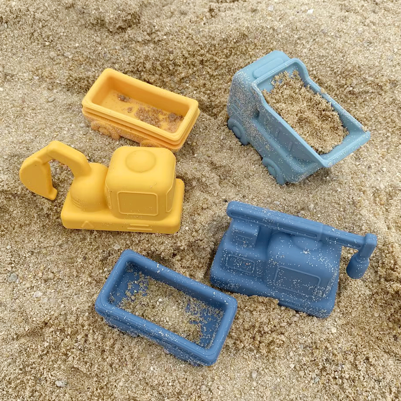 Summer Kids Beach Sand Toys Vehicle Design Bath Toy 2024 Silicone Beach Toys For Children