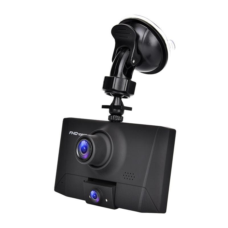 170 градусов угол обзора Даш Cam Автомобильная камера DVR для автомобиля, 4 дюйма видеорегистратор два объектива регистратор 3 в 1 HD 1080P Dashcam