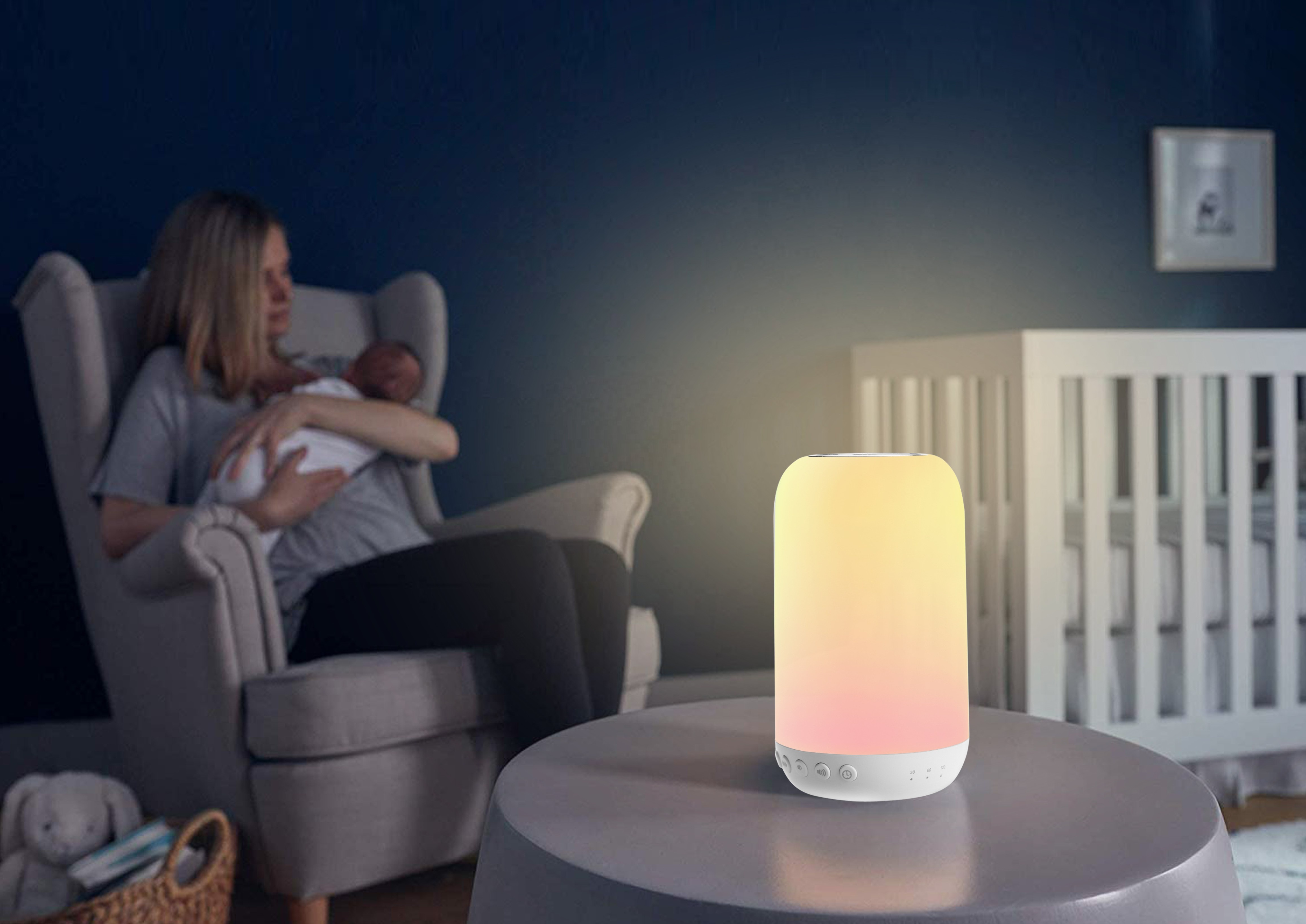 New touch led dimmable rgb night light sleep light baby night light sensor with Timing and music functions