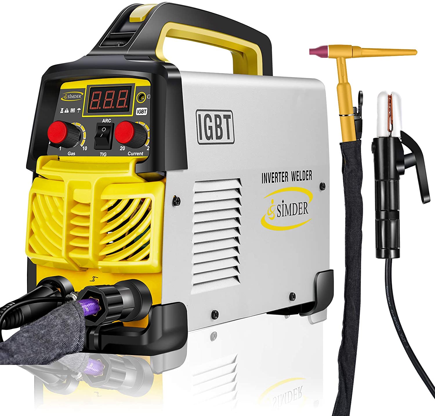 110V/220V TIG Welder ARC TIG 2 in 1 Welding Machine 140Amp Stick MMA IGBT Smart Inverter