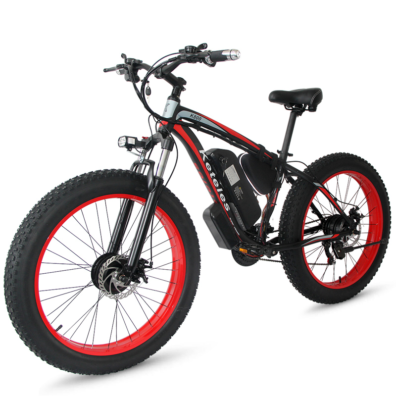 Powerful E-Bike Front and Rear Dual Motor Electric Bike 2000W Two Wheel Drive 26x4.0 Fat Bike 21Ah Lithium Battery