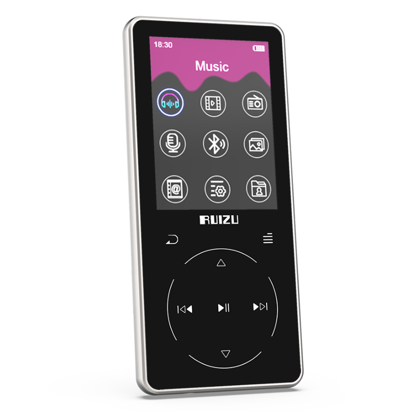 Новый металлический оригинальный портативный спортивный MP3-плеер RUIZU D16 8 ГБ Мини с экраном 2,4 дюйма Поддержка FM, запись, электронная книга, часы