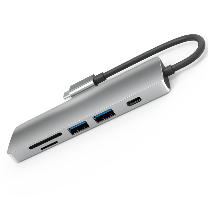 Usb-концентратор 3,0 2,0 Тонкий на батарейках с кардридером для sd-карт Тип c многопортовый адаптер Combo 7 в 1 usb c концентратор