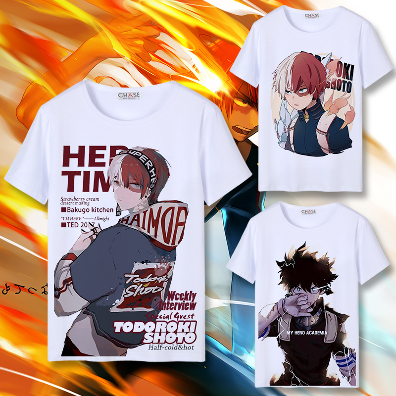 My Hero Academia short-sleeved T-shirt Japanese anime surrounding summer clothes