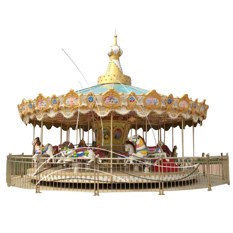 Color Amusement Park Factory Price Large Musical Fairground Carousel For Sale