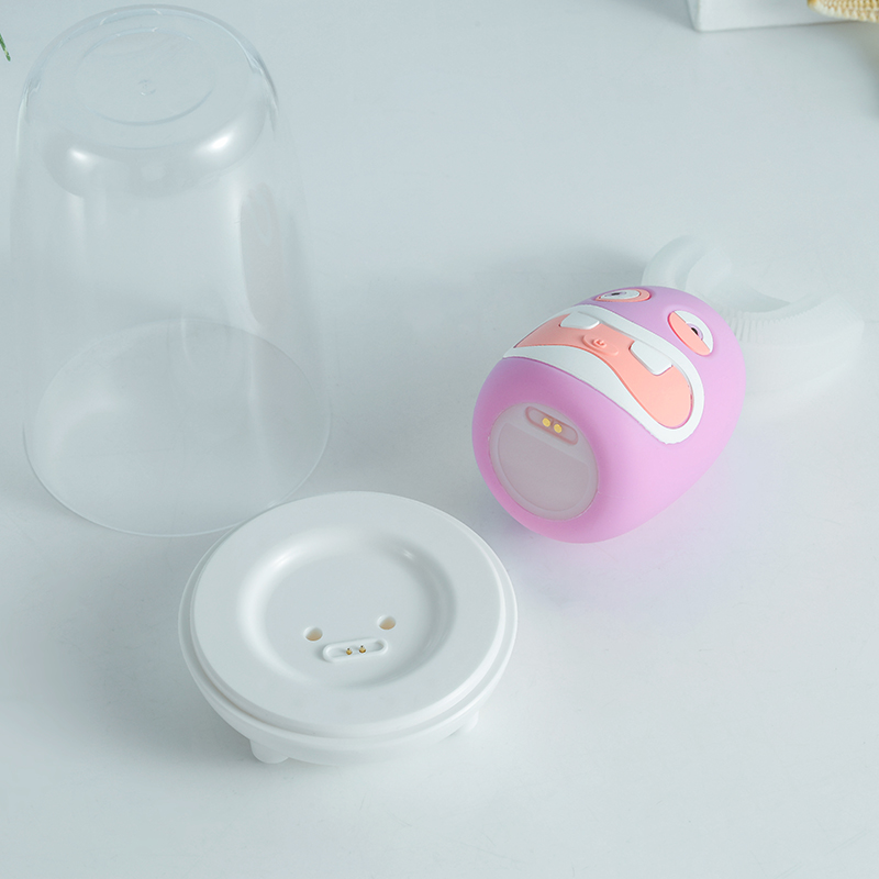 Baby Teeth Whitening Electric Cartoon Ipx6 With Light U Shaped Electric Sonic Toothbrush