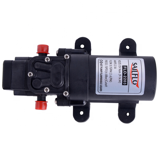 Sailflo FLO-2203 2.6lpm 70psi мембранный туфли-лодочки пикантная обувь батареи, работающего на постоянном токе 12 В в мини мойка водяной насос высокого давления