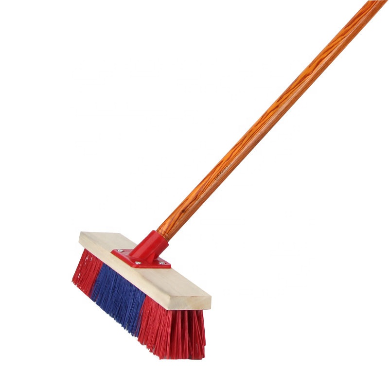 25cm wood PET flocking pavilion wood pvc coated handle gardening broom