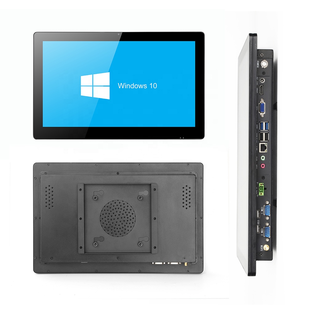 15,6 дюймовый FHD плоский J1900 i3 i5 IP66 фронтальный Win10 настенный экран ПК все в одном промышленная панель ПК емкостный сенсорный экран ПК