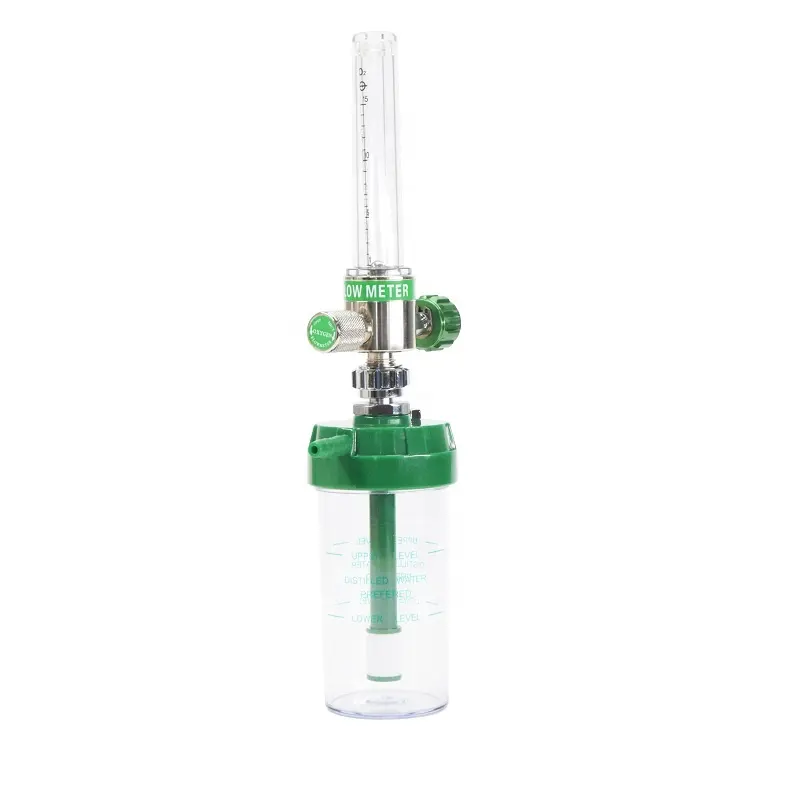 Brass Body Medical Gas Oxygen Flowmeter with Humidifier Bottle For Hospital