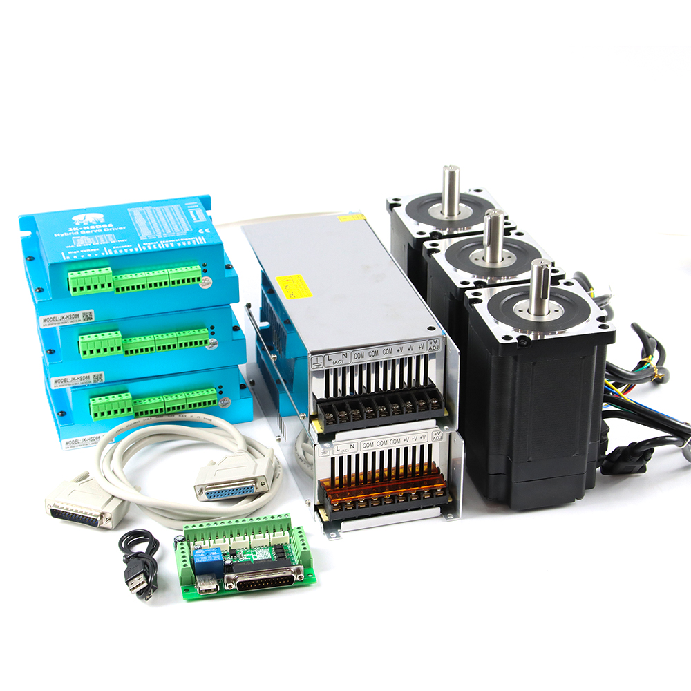 Nema34 12nm замкнутый контур шаговый двигатель Nema34 2 Фаза Гибридный мотор сервопривода с драйвером комплект + блок питания