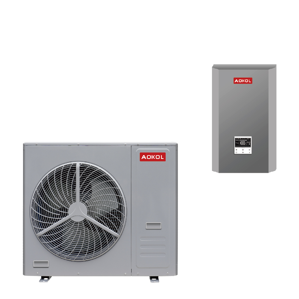8kw 10kw Split type R32 air to water heat pump, DC inverter air source heat pump ERP heat pump with WIFI, heat pump factory
