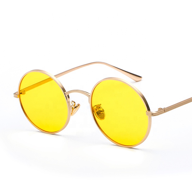 Wholesale Spring Hinge Metal Frame Yellow PC Lens Driving Glasses Night Vision Glasses