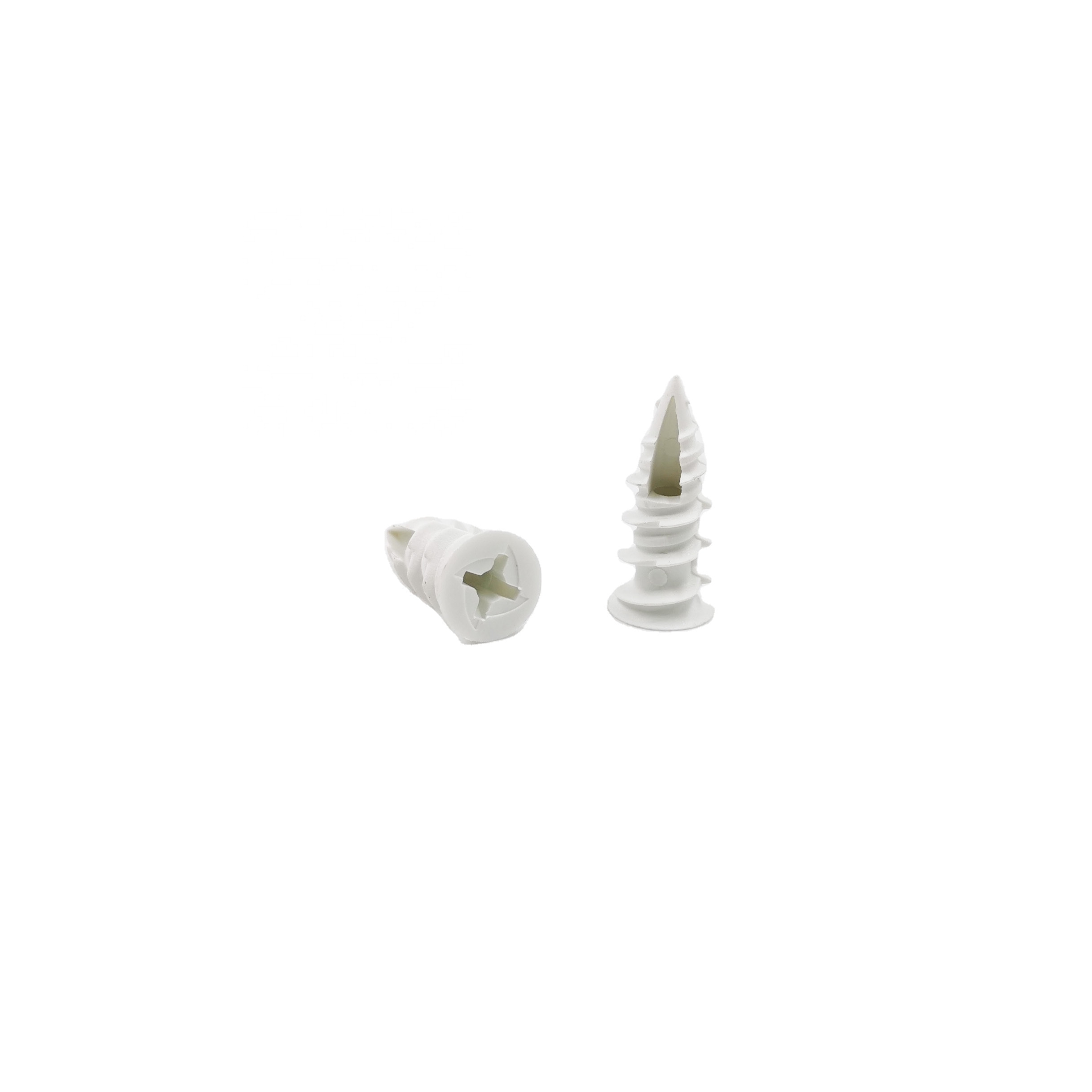 White Self-drill plasterboard plug Plastic wall screw plug drywall anchor