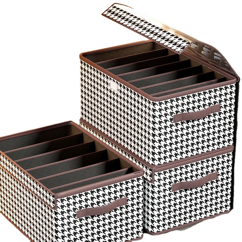 Foldable Clothing Organizers Boxs Household Folding Collapsible Fabric Wardrobe Storage Bins Basket Partition Organization