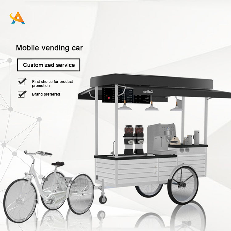 Factory Directly Sale Three Wheel Hotdog Coffee Bear Fast Food Cart Without Snack Machines