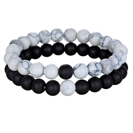 7 Style Couples Distance Bracelet Natural Stone Yoga Beaded Bracelet for Men Women Friend Gift Charm Strand Jewelry