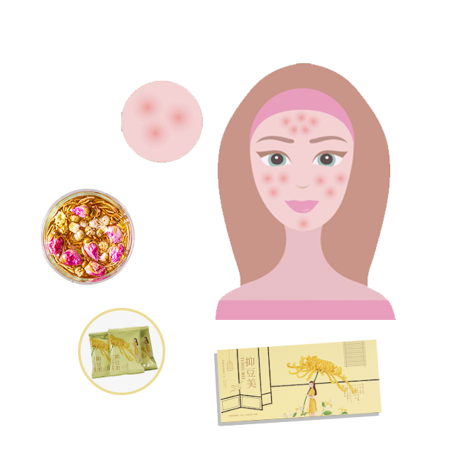 Подарочная коробка Acne Beaut отбеливание кожи натуральный цветочный чай