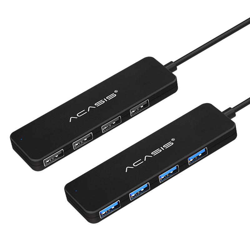 Новинка 2021, концентратор ACASIS с 4 портами Usb 3,0, 5g, 4-портовый концентратор данных Usb 2,0, концентратор с Type C на Usb 3,0