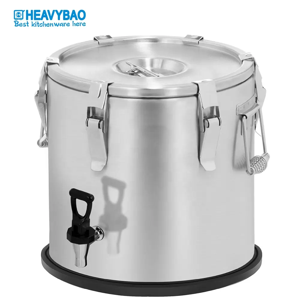 Heavybao Double Wall Commercial Stainless Steel Insulation Barrels Thermos Bucket