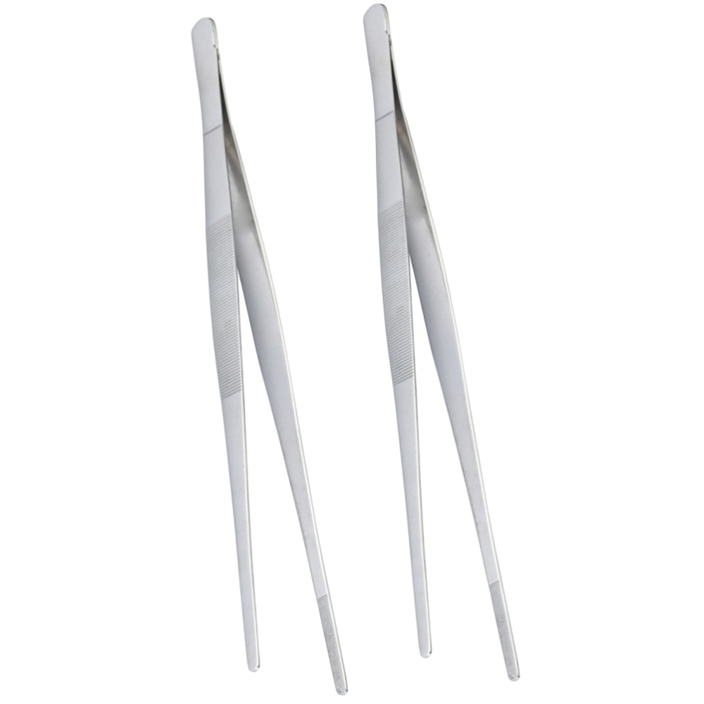 2pcs 30cm Barbecue Clip Bread BBQ Clip Multifunctional Food Serving Steak Tong for Kitchen Barbecue Buffet Party