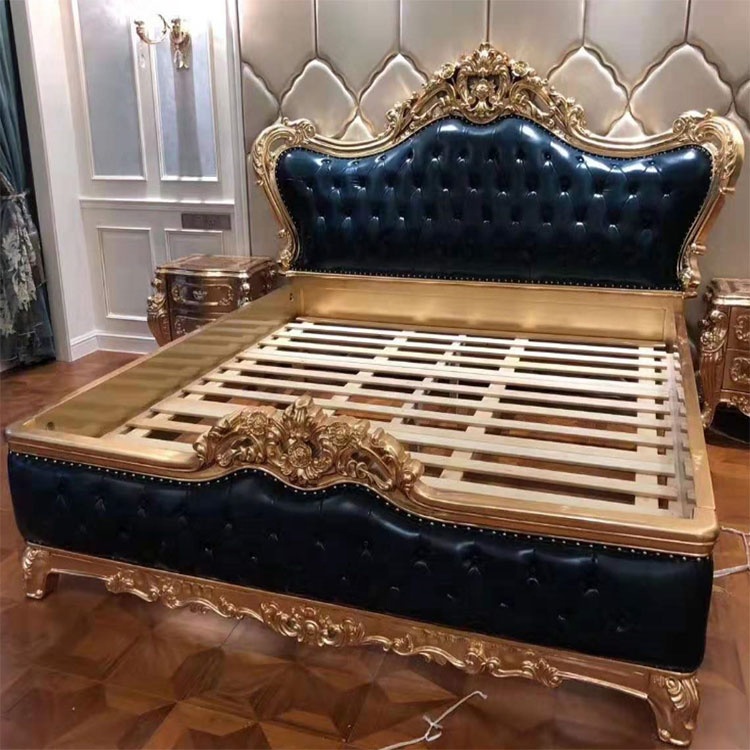 AJJ FM196 французская Золотая взрывобезопасная кожаная кровать, роскошная кожаная кровать, новые роскошные королевские кровати