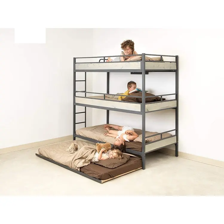 Free Sample Kidspace Domino Trio Instructions Children Low Triple Bunk Bed For 3 Kids Double