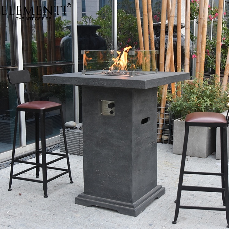 Elementi Universal indoor and outdoor electric firepit burner restaurant coffee shop bar table top fire pit