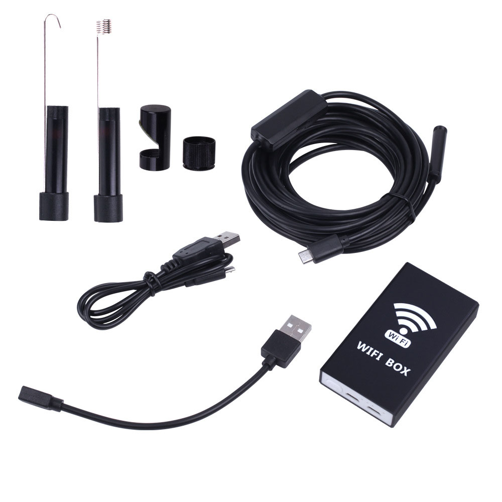 2MP HD Wifi IP68 Водонепроницаемый эндоскоп со змеиным кабелем и объективом 8 мм Wifi Инспекционная камера