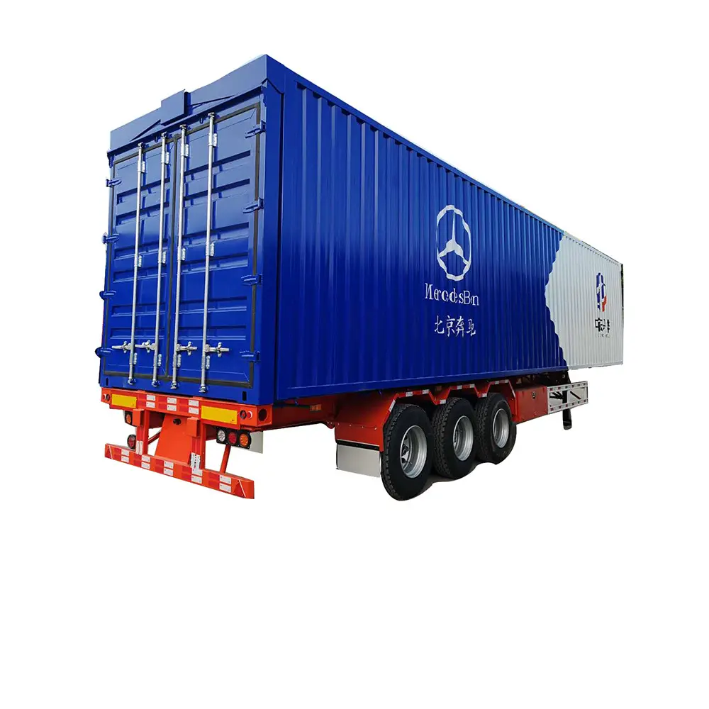Cargo Box Trailer Truck for Dry Cargo Transport Semi Trailer