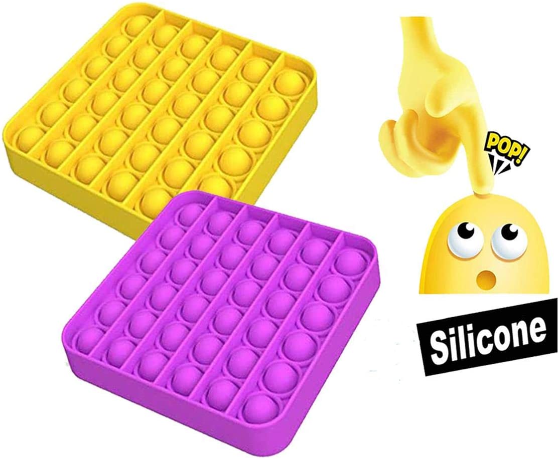 Silicone Stress Reliever Bubble Sensory Fixed Toy Popit Push Pop Bubbles Fidget Game Toys Popit