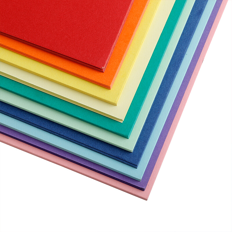 230 g 100 sheets/pack mixed with ten colors thickened A4 paper color cardboard cover paper children's origami paper cutting