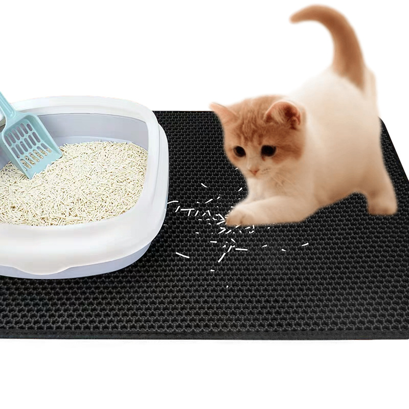 safe non-toxic non-slip EVA cat litter pad directly portable 2021 cat litter trapper mats