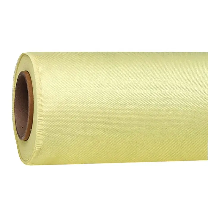 yellow aramid fiber fabric cloth roll