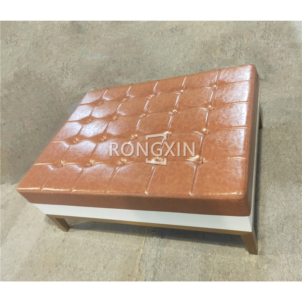 Custom Synthetic Leather Sofa Chair with Metal Support PU Leather Soft Cushion Sofa Set Furniture