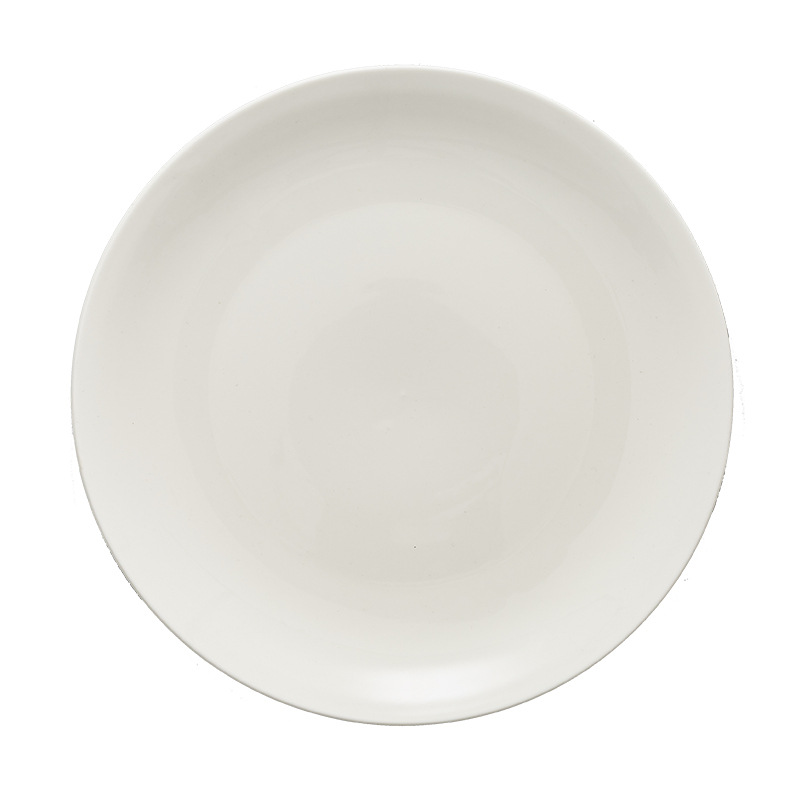 Wholesale Hotel White Ceramic Dinner Plate, Restaurant Cheep Round 6 inch 16 inch Dinnerware Porcelain Flat Plate
