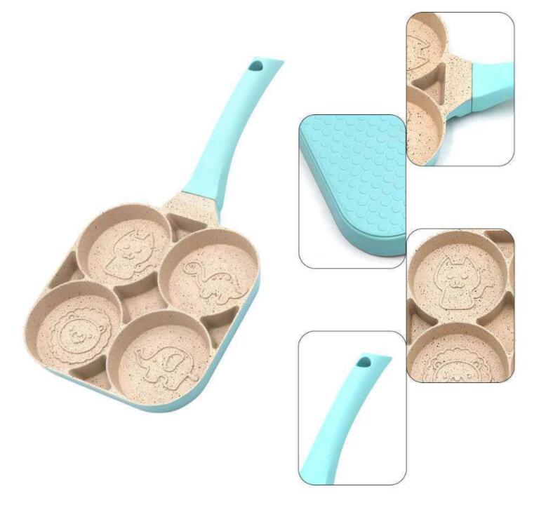 Factory Wholesale Fried egg pan mold four-hole fried egg magic device non-stick pancake pan