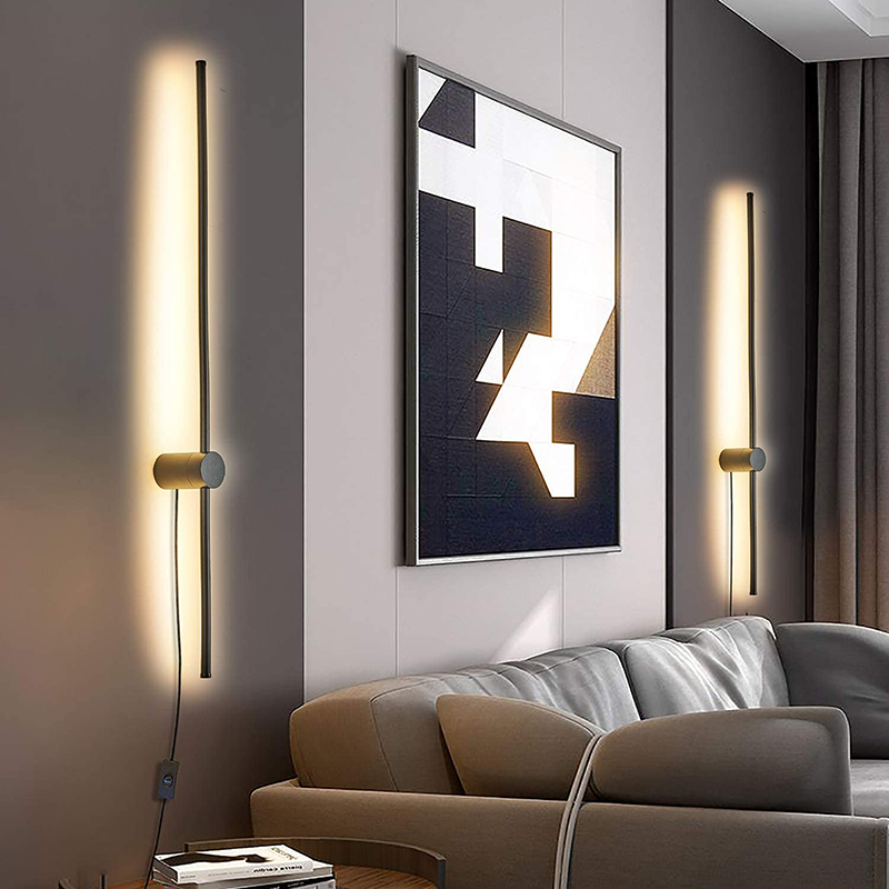 Wall Mount Linear Slim LED Light, Rotating Indoor Sconce для Bedroom, Wall Lamp