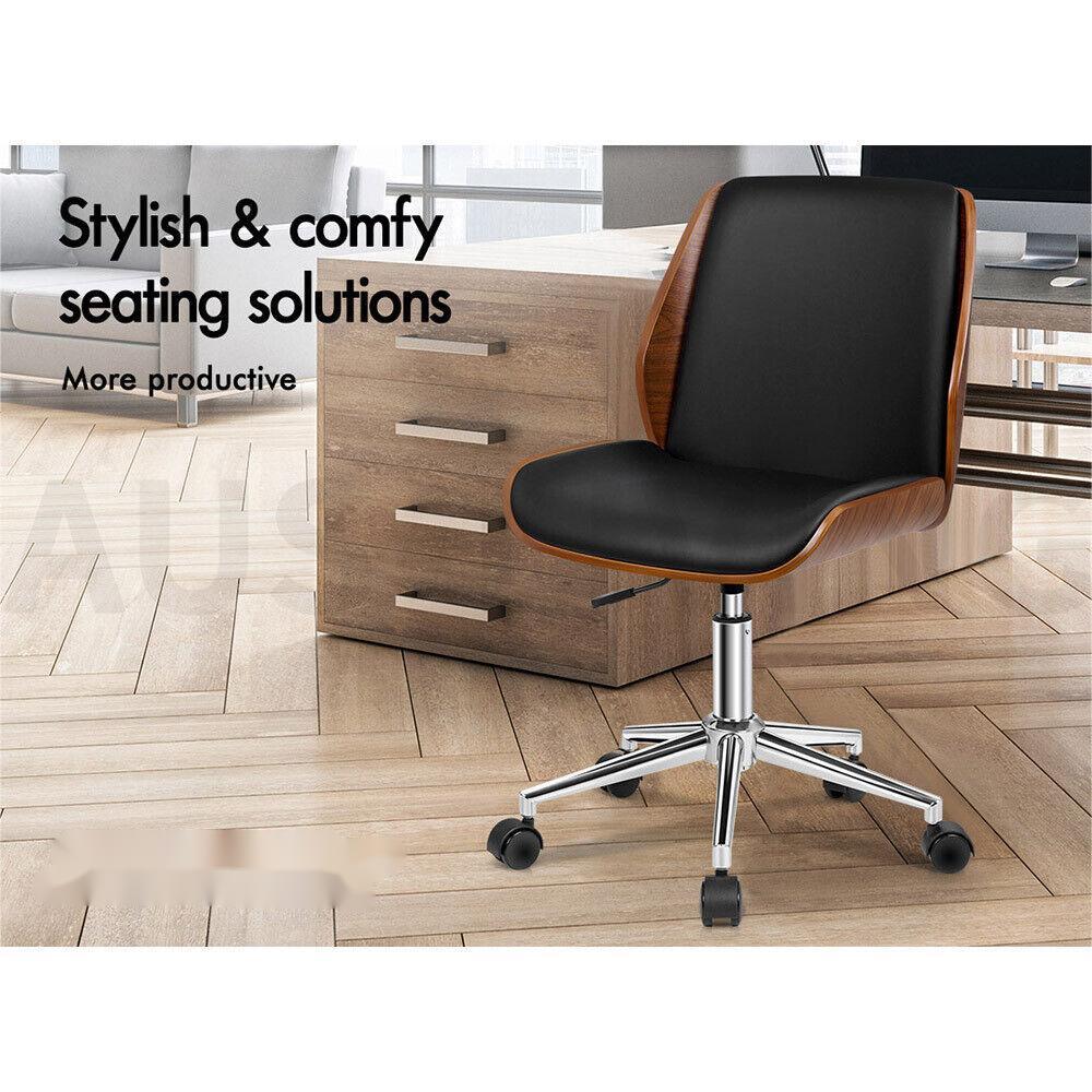 AM-8854 Upscale Walnut Plywood And Gas Lift Swivel Office Chair