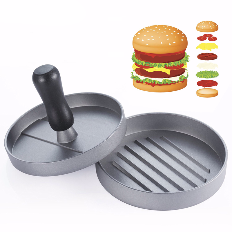 Plastic Handle Meat Patty Making Mold Non Stick Burger or Hamburger Press