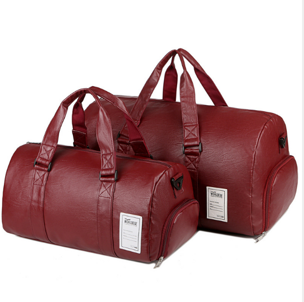 custom Large capacity pu leather travel bag waterproof design American style duffel sports bag travel luggage bags on sale